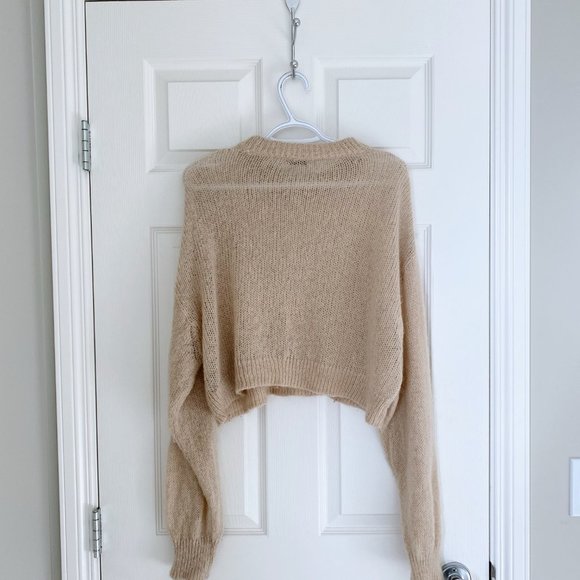 Soft Beige Loose-Knit Aritzia Sweater - Picture 3 of 3